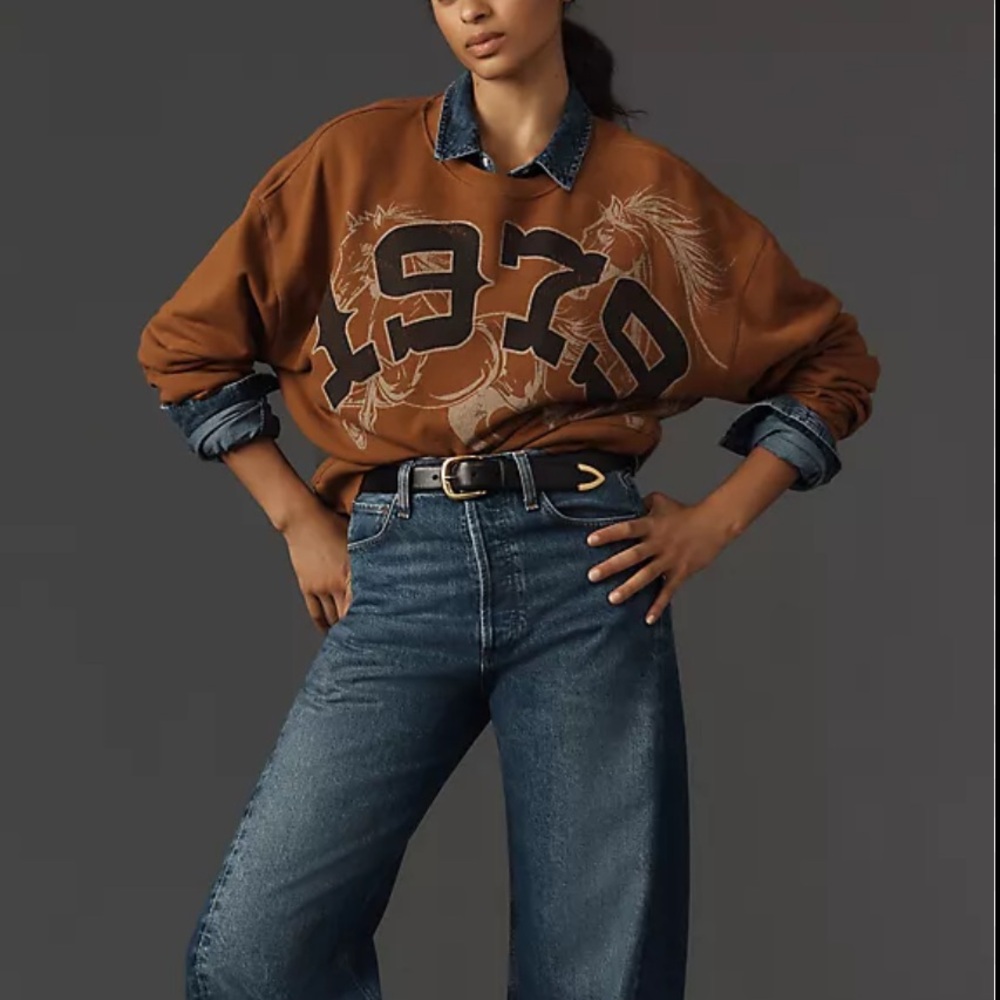 Anthro / Pilcro 1979 Horse Sweatshirt sz S